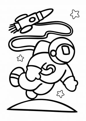 Трафарет Космонавт