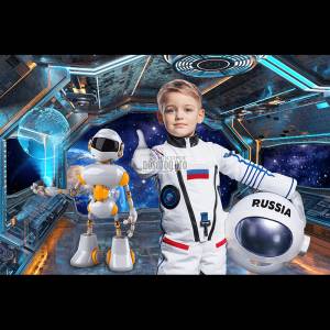 PSD костюм для фотошопа Астронавт