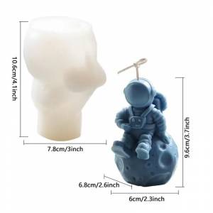 Формы для свечей в виде астронавта, крутые 3D формы для свечей в виде астронавта, «сделай сам», формы для ароматизированных свечей, Милая модель, лунный астронавт, фотоаксессуары