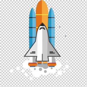 Запуск ракеты Adobe Illustrator, Концепция полета космической ракеты, шаблон, космический корабль, логотип png