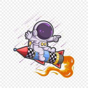 Милый маленький астронавт космонавт каменные иллюстрации ракеты PNG , Милый, немного, астронавт PNG картинки и пнг PSD рисунок для й загрузки