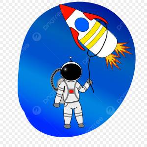 мультфильм векторные иллюстрации для космонавта и его ракета летящая в космическом пространстве PNG , мультфильм, Вектор, иллюстрация PNG картинки и пнг рисунок для й загрузки