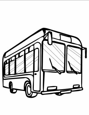 Автобус карандашом для детей