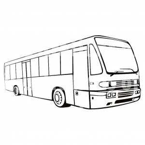 Раскраски Раскраска Автобус Контур автобуса