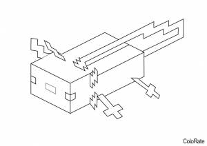 Раскраска Аксолотль