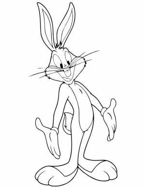 Smiling Bugs Bunny Coloring Page