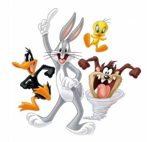 Bugs Bunny, Daffy Duck, Taz, and Tweety