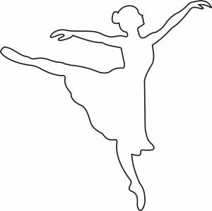 Балерина трафарет на новый год