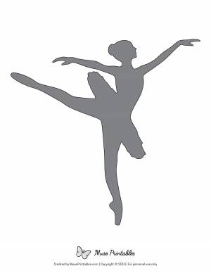 Балерина трафарет