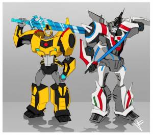 Рисунки роботы бамблби и оптимус прайм