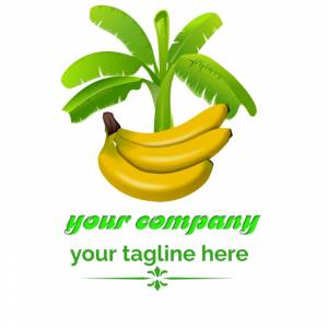 Шаблон с логотипом банана