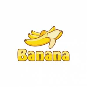 Шаблон дизайна логотипа желтого банана