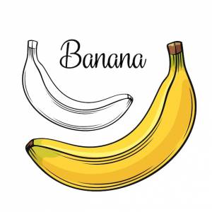 Значок рисования банан