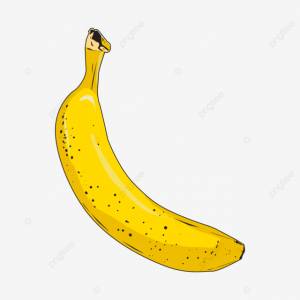Желтый мультяшный банан с подробной точкой PNG , банан, фрукты, желтый PNG картинки и пнг рисунок для й загрузки