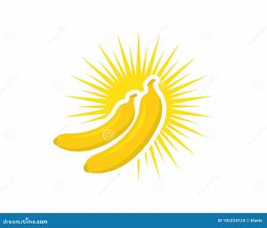 Шаблон логотипа банана иллюстрация вектора