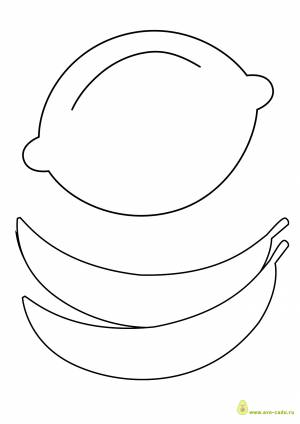 Трафареты фруктов и ягод для вырезания а4   и