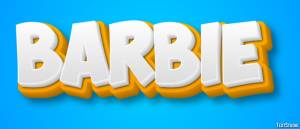 Barbie Текстовый эффект и дизайн логотипа Бренд