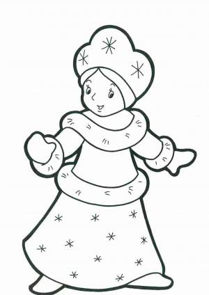 Трафареты кукла новогодняя