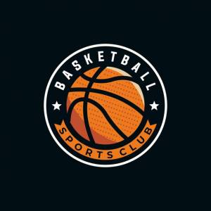 Баскетбол векторный графический шаблон спортивная корзина иллюстрация в стиле этикетки эмблемы значка