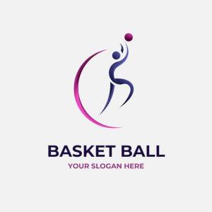 Баскетбол спортивные градиент шаблон логотипа