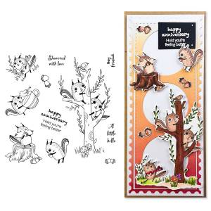 Милые шаблоны для вырезания белки и скалолазания, шаблоны для DIY скрапбукинга, альбома, прозрачные сконовые декоративные штампы трафареты для декора скрапбукинг трафареты дырокол фигурный