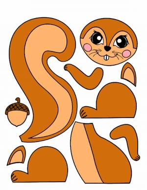 Белка трафарет для аппликации