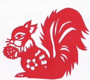 Трафареты на окно белка