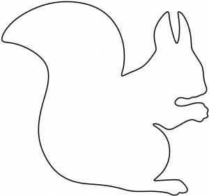 Трафарет белка для вырезания