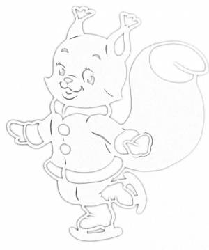 Трафареты новогодняя белочка