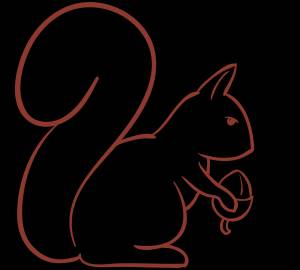 Легкий рисунок белки