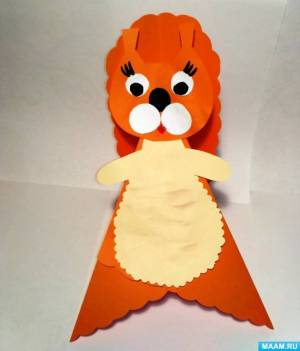 Объемное моделирование из бумаги «Белка» своими руками для детей пошагово с фото