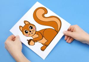 шаблон белки для аппликации