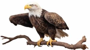 Фотореалистичная иллюстрация царственного белоголового орлана