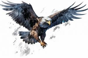 Картина белоголового орлана со словом орел на нем