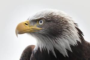 На этом изображении изображен белоголовый орлан