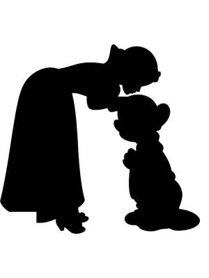 Трафареты Белоснежки для вырезания из бумаги