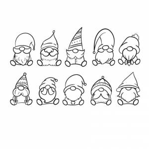 Гном трафарет