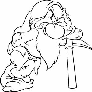 Раскраски Белоснежка и семь гномов