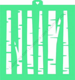 Трафарет Березы 