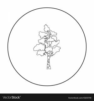 Трафареты береза флаг