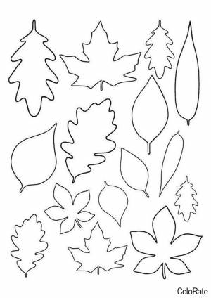 Трафареты листьев для вырезания