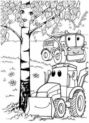 Раскраска берёза