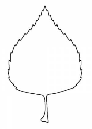 Листья березы трафарет
