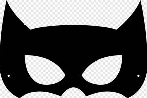 Женщина-кошка Batgirl Batman Mask Одевалка, маска, шаблон, млекопитающее, кошка png