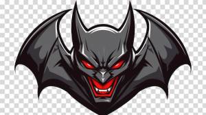 Маска бэтмена с красными глазами на прозрачном фоне векторной иллюстрации