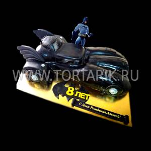 Торт Бэтмен и бэтмобиль заказать в кондитерсткой