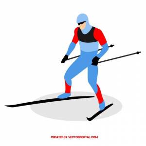 БИАТЛОН ЛЫЖНИК Royalty Free Stock SVG Vector and Clip Art
