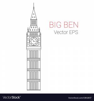 Биг бен рисунок для детей