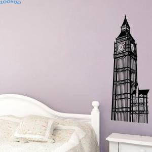 ZOOYOO Знаменитый Биг Бен Наклейка на стену Лондонский достопримечательный здание Декор для гостиной настенные наклейки съемные виниловые настенные художественные фрески