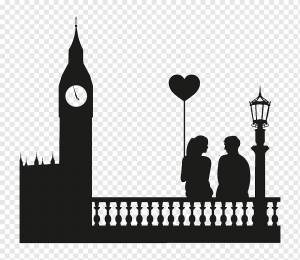 Эйфелева башня Рисование Биг Бен, Эйфелева башня, текст, монохромный, стикер png